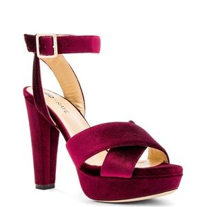 Raye Velvet Platform Heston Heels - Size 8